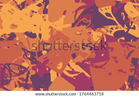 Seamless abstract grunge background. Chaotic camouflage pattern. Repeating texture art. Template for printing on fabric, wallpaper