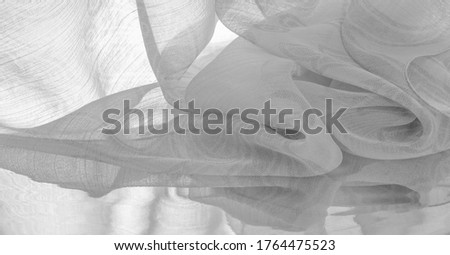 Texture, background, pattern, sensation, cambric - very thin translucent soft mercerized fabric, silver shades