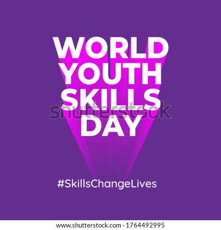 Design for celebrating World Youth Skills Day in Vector Illustration. 15 July Royalty-Free Stock Photo #1764492995