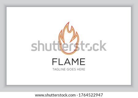 fire flame logo and icon vector illustration design template