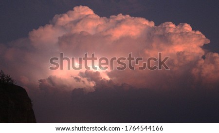 Lightning and thunderstorm pictured clicked at mountain