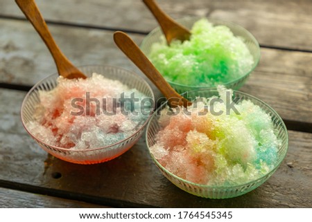 Simple Asian style cold shaved ice