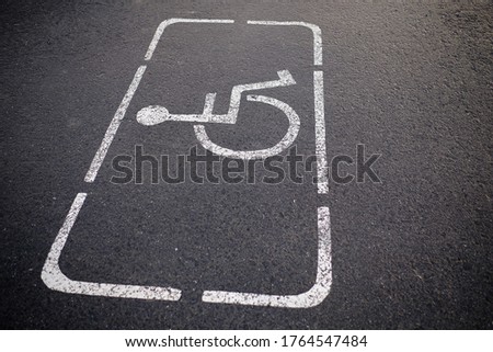 parking spaces for disabled visitors. Disabled parking spaces.
