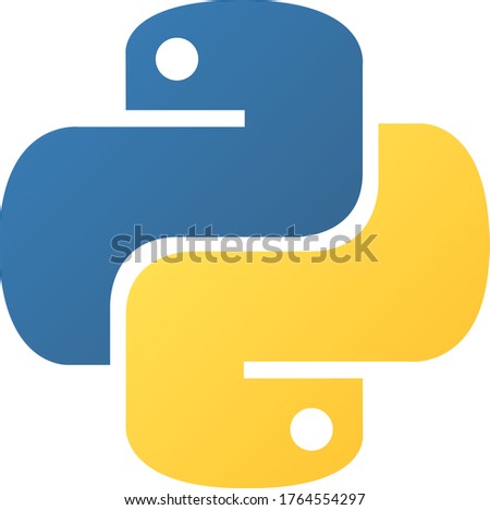 Python logo, programming language icon.