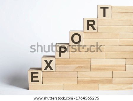 EXPORT Word Written In Wooden Blocks,Key Performance Indicator