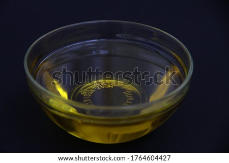 
olive oil bowls isolated on black