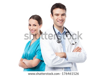 Friendly Male and Female Doctors