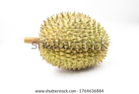 Fresh durian on white screen