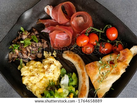 Homemade delicious meal / Father's Day Big Breakfast / Healthy home cooked food from the family children