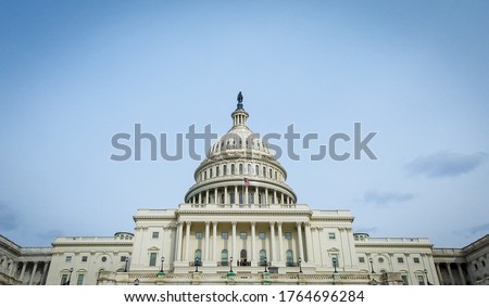 The US Capitol building at the national mall, Washington DC Royalty-Free Stock Photo #1764696284