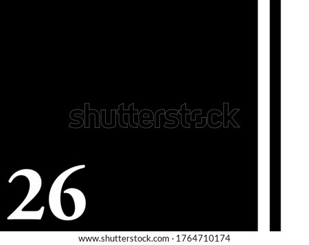 counting number on black abstract background in white text having space for advertisement