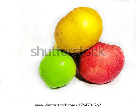 
Picture of mixed fruit with white background