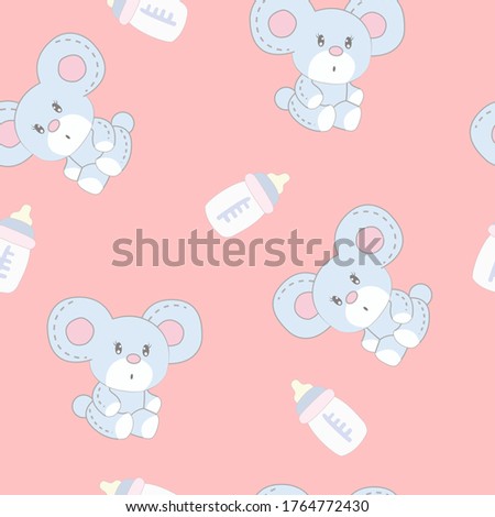 Cute Teddy bear seamless pattern