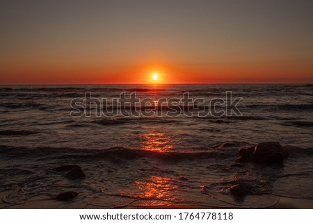 A quiet sunset in the beach