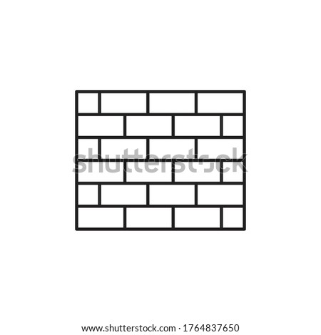 brick, wall, construction icon vector sign symbol isolated