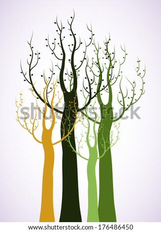 Decorative trees background 