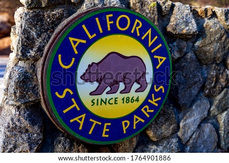 Califorina State Park Sign In Big Sur