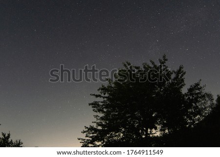 starry sky in one of the villages of the Krasnodar territory