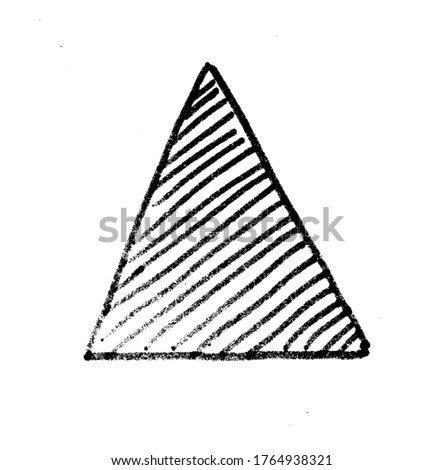 An icon of triangle. Outline triangle icon for web design isolated on white background.
