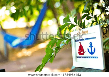blue and red anchors frame and baby name Zion
