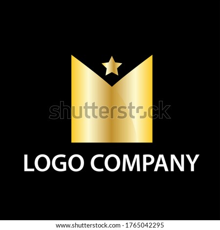 Premium Vector Logo. Beautiful logotype design for luxury corporate branding. Elegant identity design with gold color