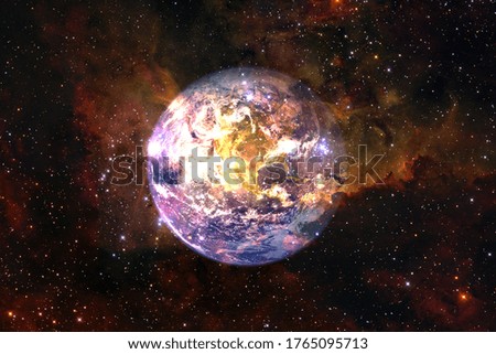 Planet Earth. Science fiction wallpaper. Elements of this image furnished by NASA
