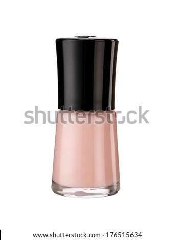 The nail varnish / product photography of glass vial with black lacquer cap 