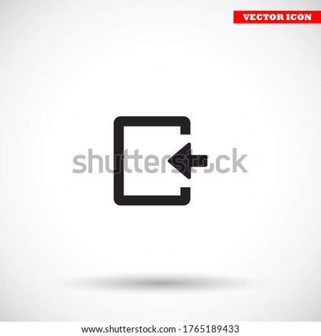 ENTRANCE vector icon , lorem ipsum Flat design