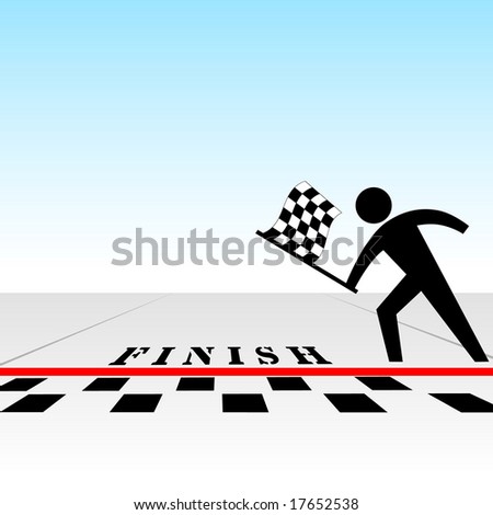 From your perspective, you a win race & get the checkered flag at the finish line. Includes clipping paths.