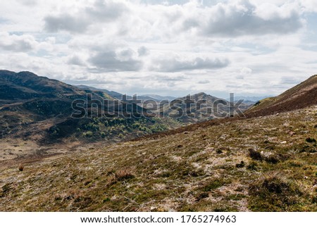 breathtaking panoramic view above the nature of Scotland