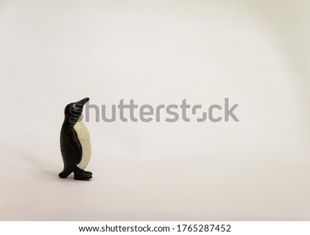 toy penguin isolated on white background
