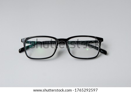 glasses isolated from top view 