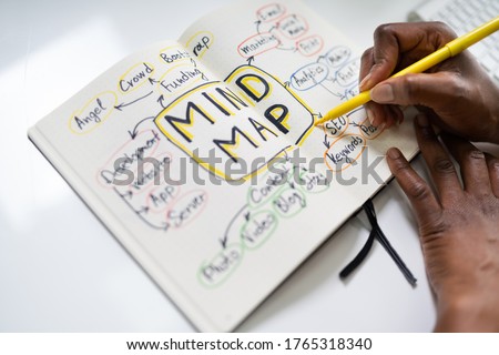 African Woman Using Mind Map For Mindmap Training Royalty-Free Stock Photo #1765318340