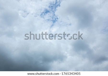 cloudy sky with heavy clouds in a bad weather