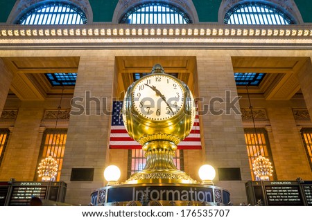 Grand Central Terminal classic Clock Royalty-Free Stock Photo #176535707