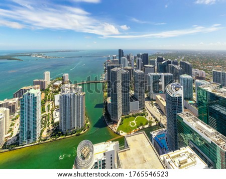 Aerial photo Brickell Miami business district