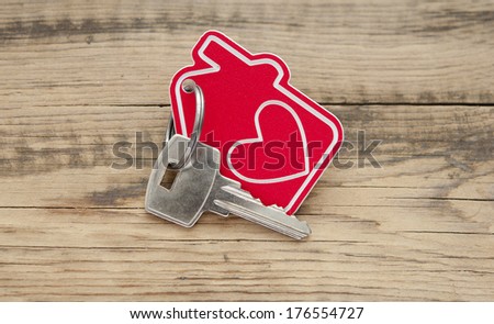 key with label home 
