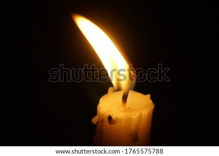 the light from a candle