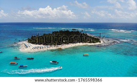 Drone view of San Andres, Colombia Royalty-Free Stock Photo #1765598366