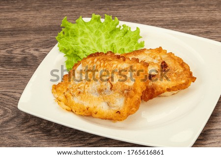 Roasted cod fish in the bread