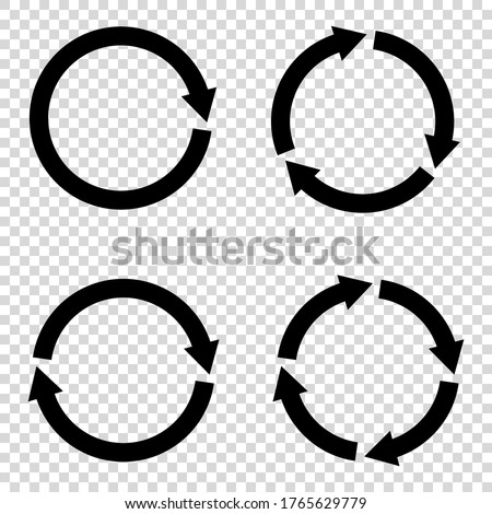 recycle arrow icon vector illustration on white background. reuse symbol. eco lifecycle. green cycle round set. bio emblem. Royalty-Free Stock Photo #1765629779