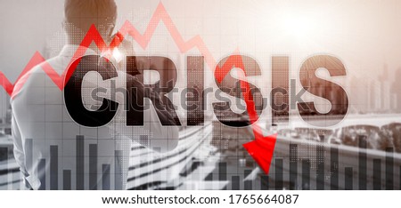 Abstract Finance Crisis Business Background. Exclusive Mixed Media Wallpaper.