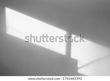 Window natural shadow overlay on white texture background, for overlay on product presentation, backdrop and mockup