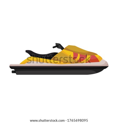Jet ski vector icon.Cartoon vector icon isolated on white background jet ski.
