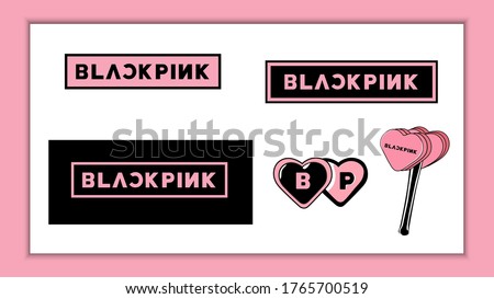 Icon Sticker Blackpink Design Vector Lightstick Banner