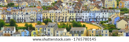 Panoramic view of seaside town of Ilfracombe on the North Devon coast, England Royalty-Free Stock Photo #1765780145