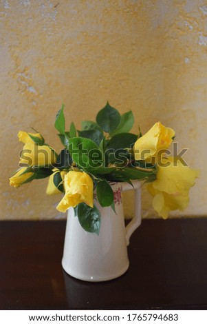 Bouquet of yellow roses in France