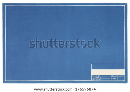 Blank Blueprint Project Page with Copy Space. Royalty-Free Stock Photo #176596874