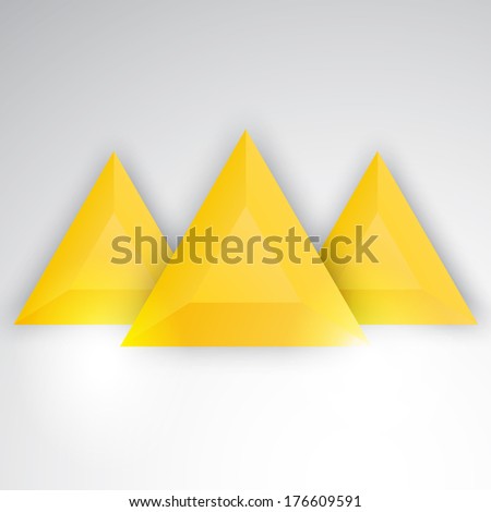 Vector abstract triangles template. Object web design