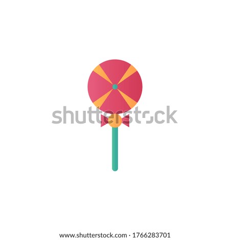 lollipop icon flat style vector design full color. isolated on white background